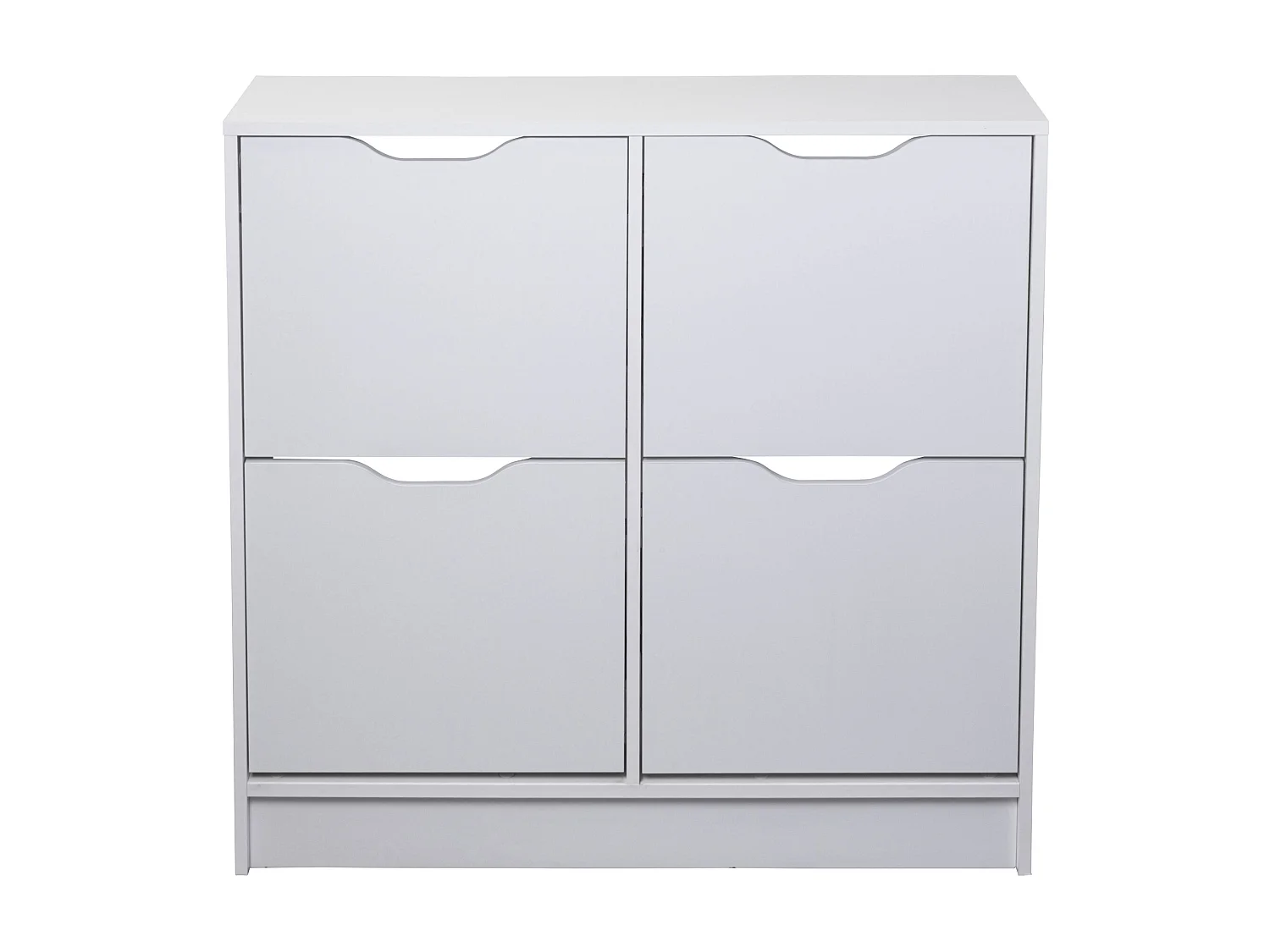 Meuble à chaussures 4 abattants en bois blanc - MC12026