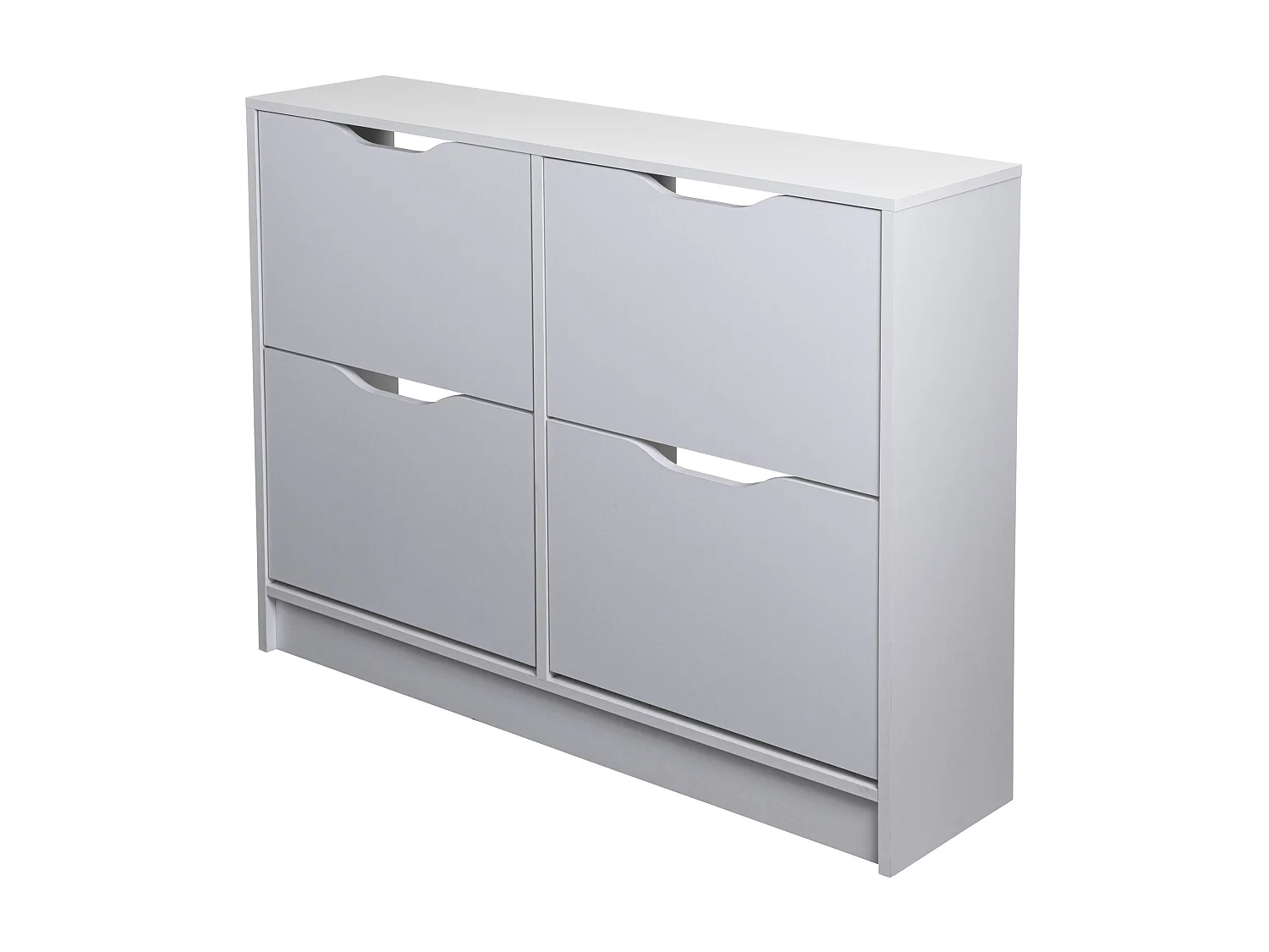 Meuble à chaussures 4 abattants en bois blanc - MC12026