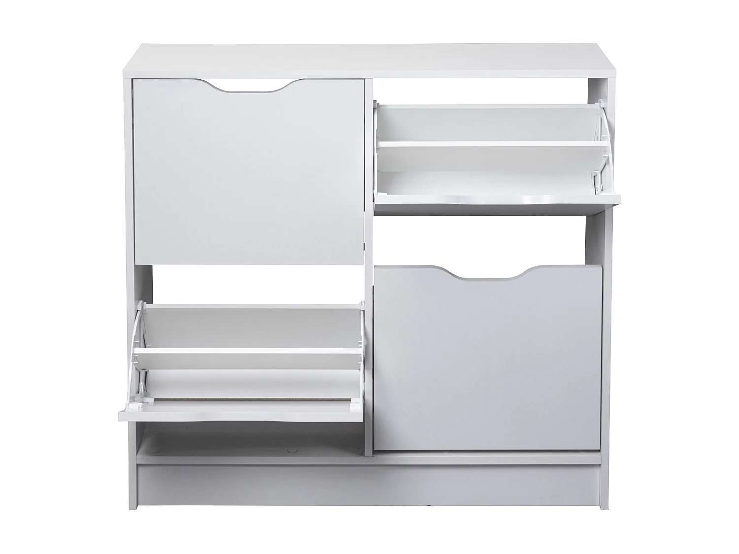 Meuble à chaussures 4 abattants en bois blanc - MC12026