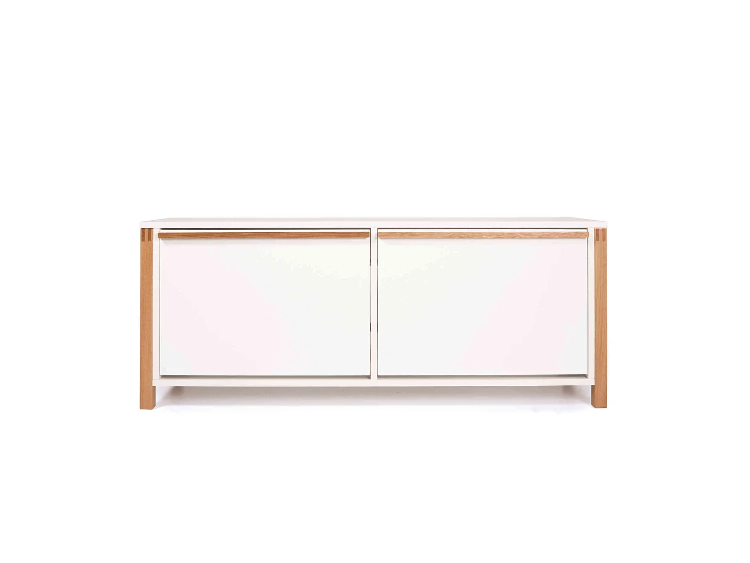 Meuble à chaussures 2 tiroirs en bois blanc - MC0052