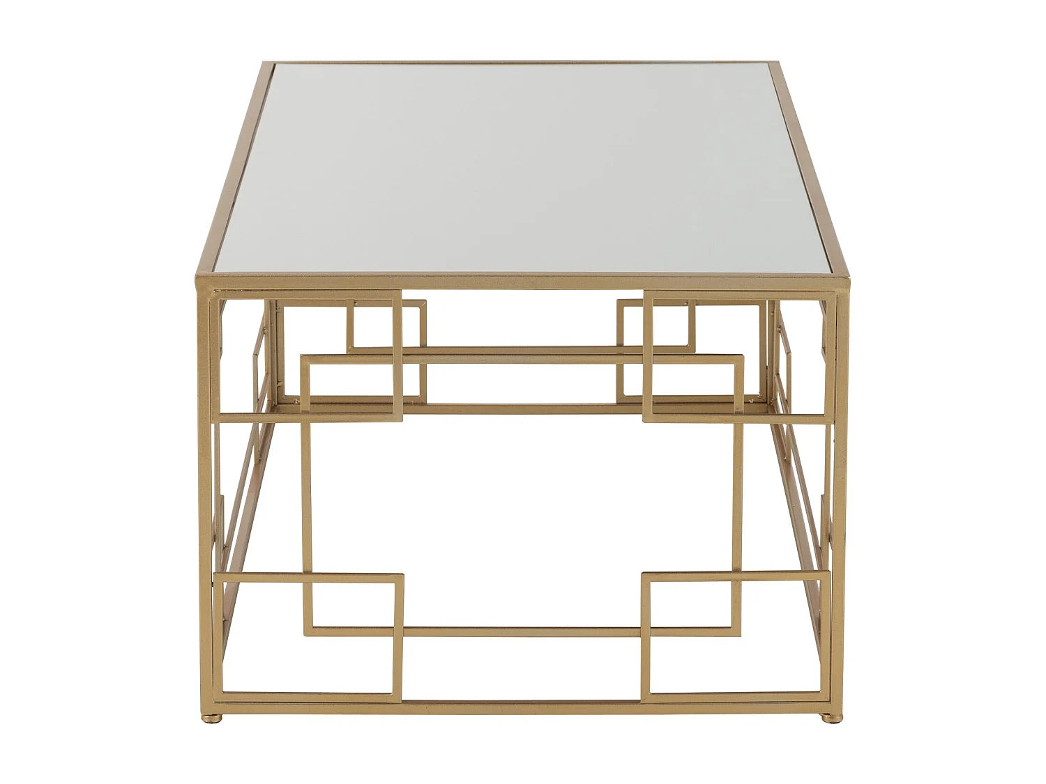 Metalen woonkamertafel met gouden lijnen Liliana L 120 cm