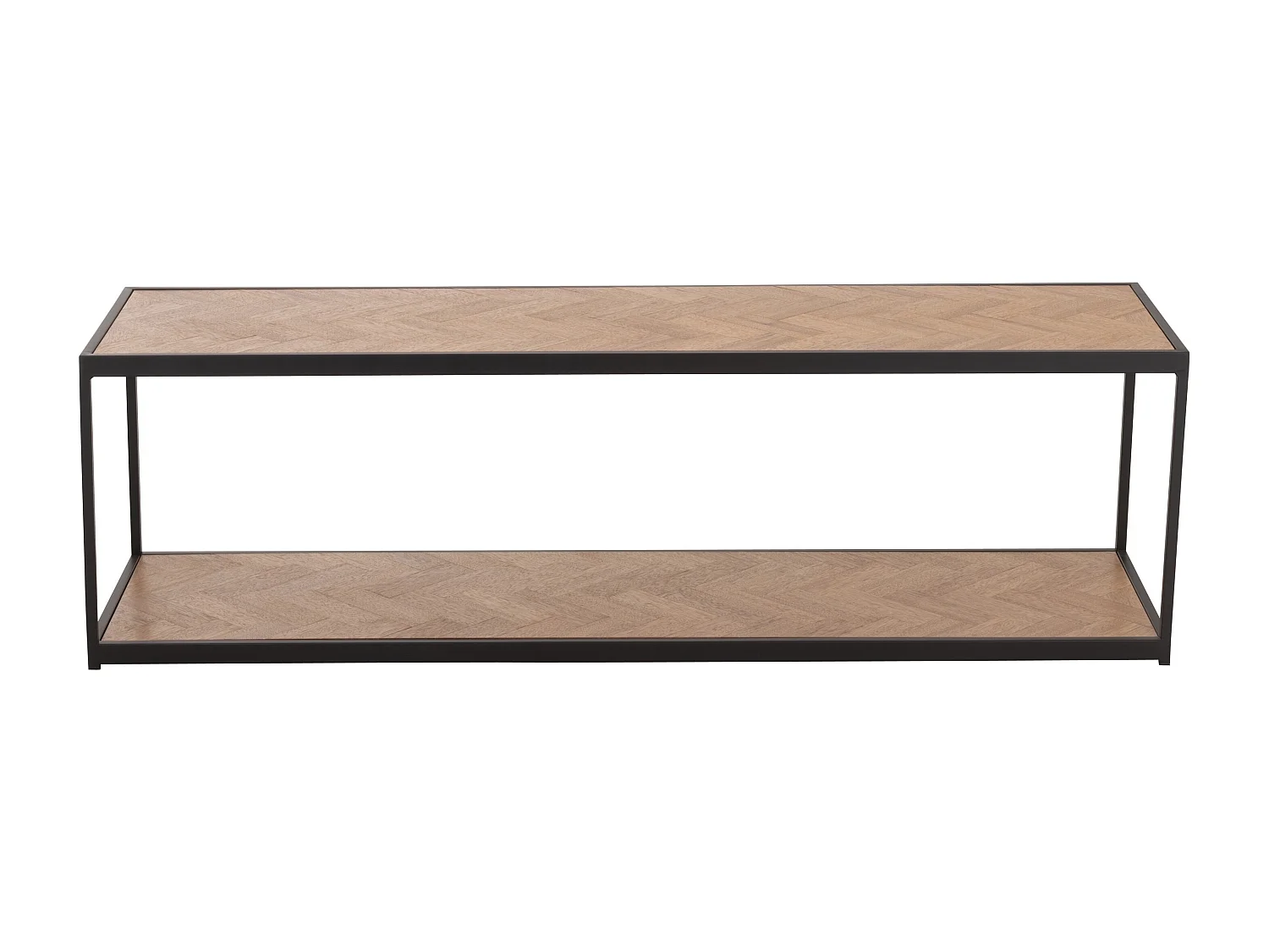 Table Basse 2 Niveaux "Miraza" 150cm Naturel & Noir