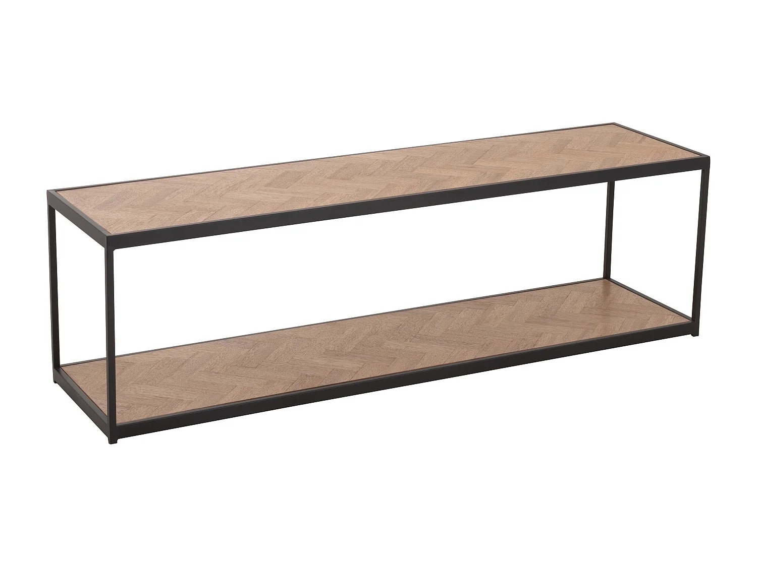 Table Basse 2 Niveaux "Miraza" 150cm Naturel & Noir