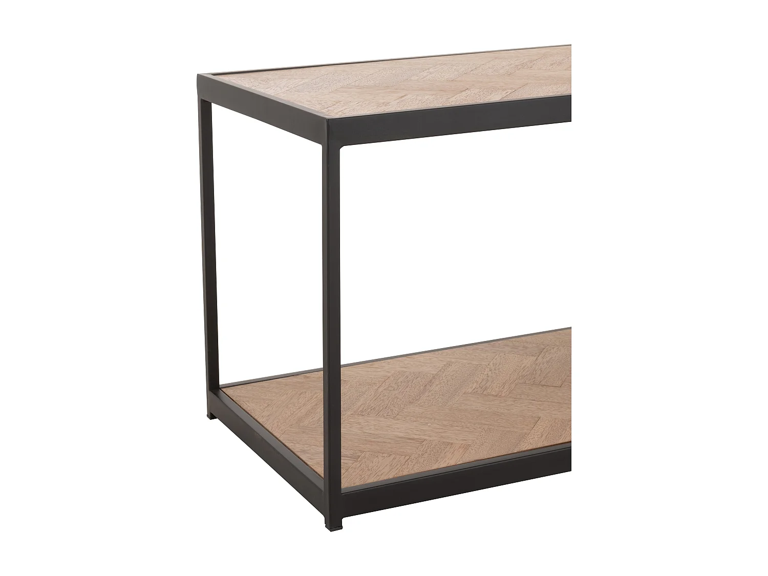 Table Basse 2 Niveaux "Miraza" 150cm Naturel & Noir