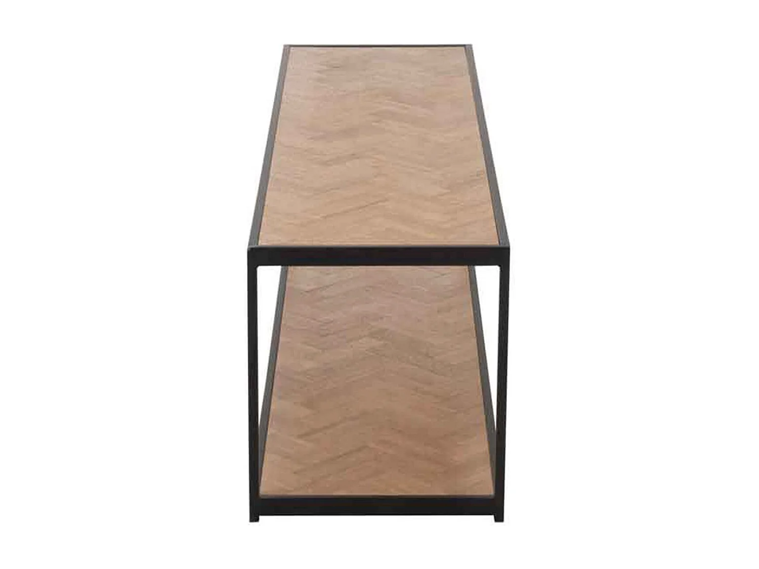 Table Basse 2 Niveaux "Miraza" 150cm Naturel & Noir