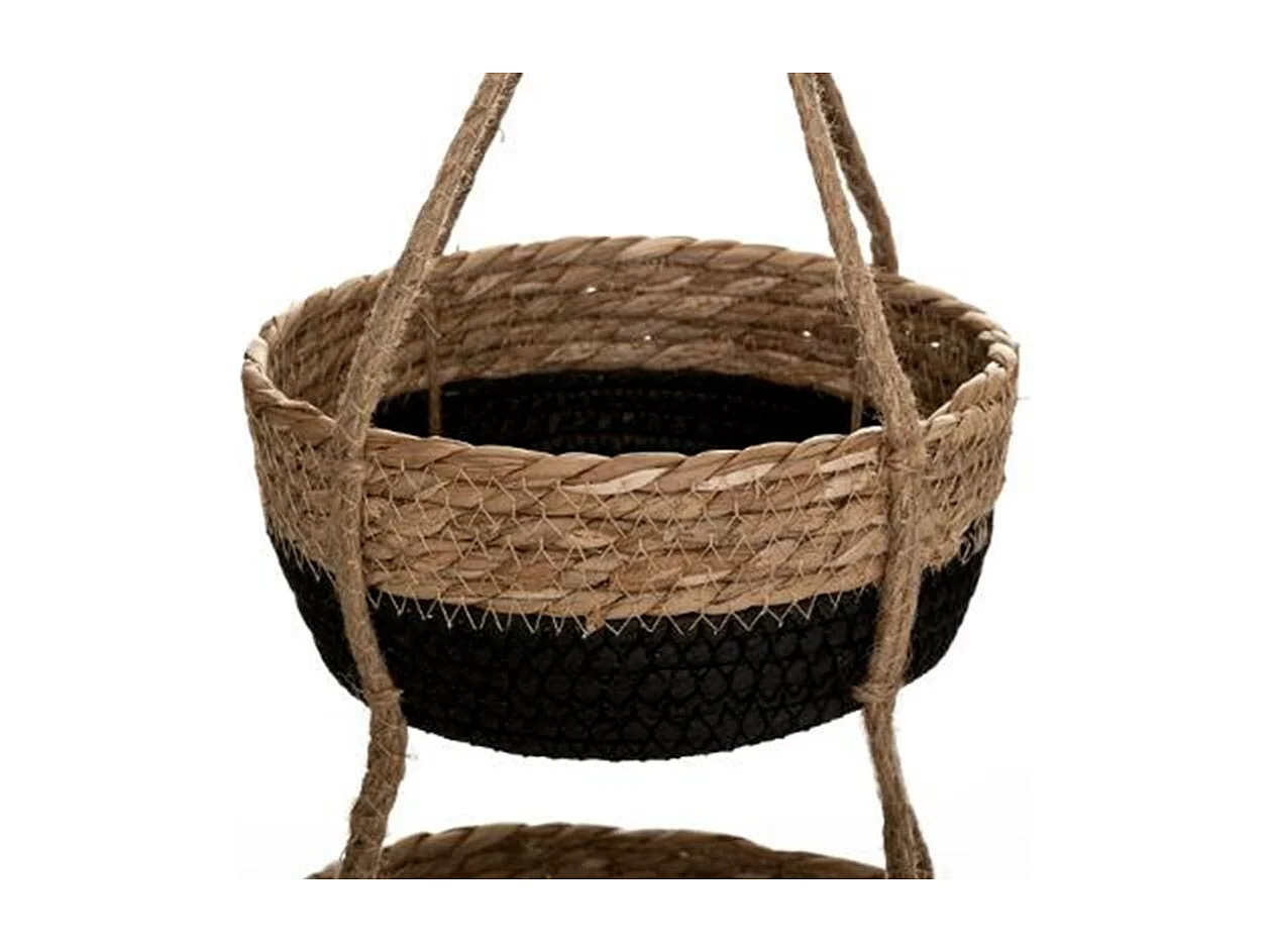 Lot de 2 Cache-Pots Suspendus "Cuba" 68cm Noir