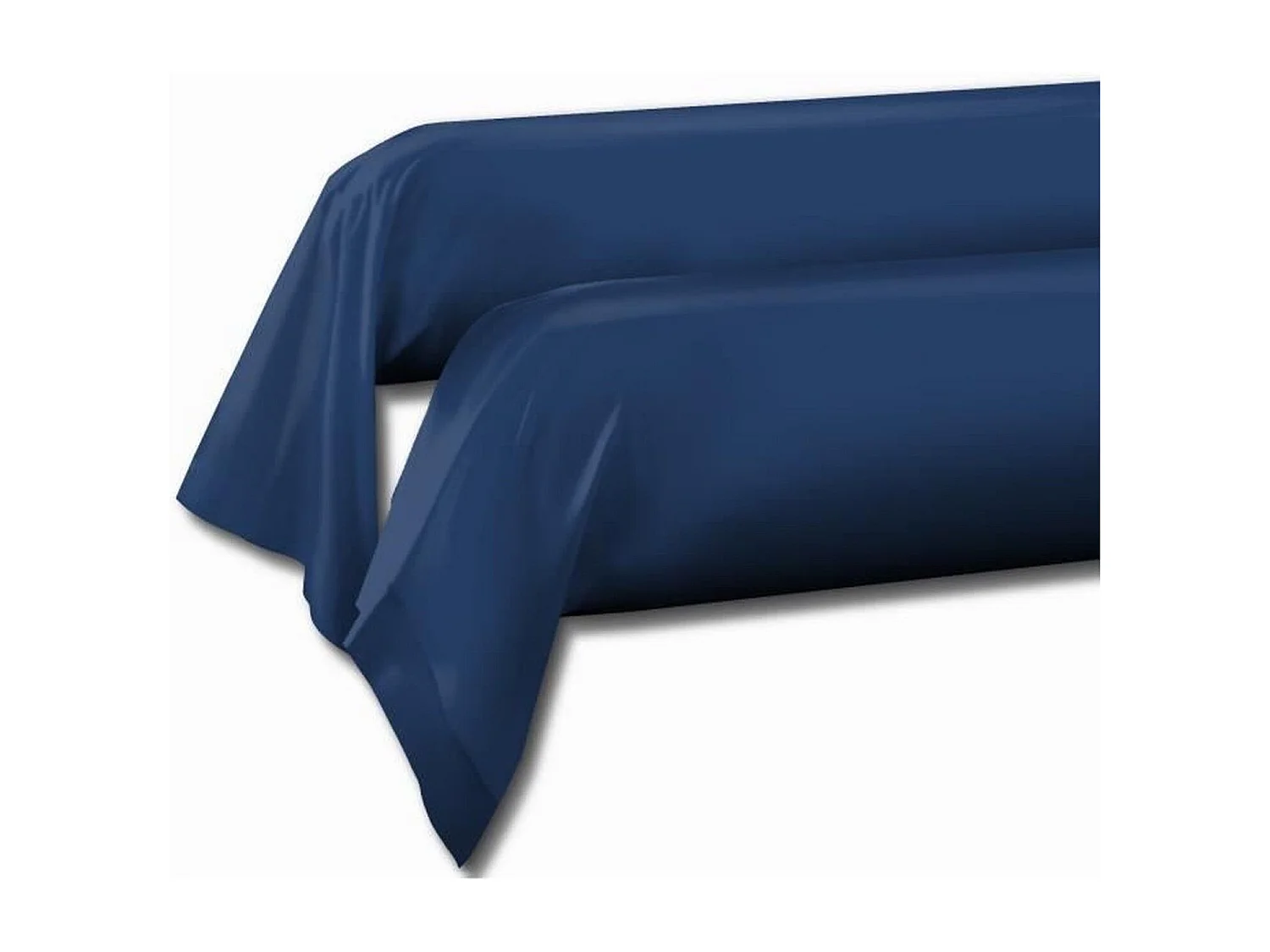 2 taies de traversin - 85 x 185 cm 100% coton - Bleu