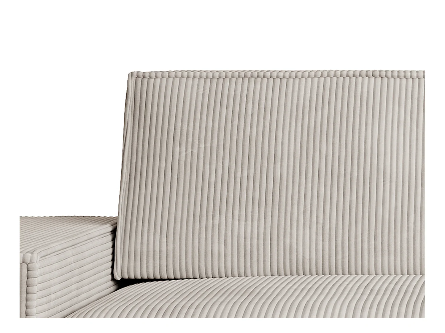 Zitbank – 3 plaatsen – Beige ribfluweel – AMELIA