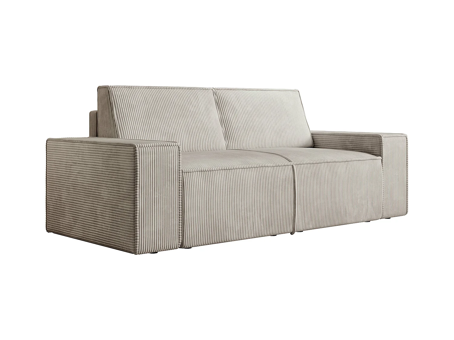 Sofa 2-Sitzer - Cord - Beige - AMELIA