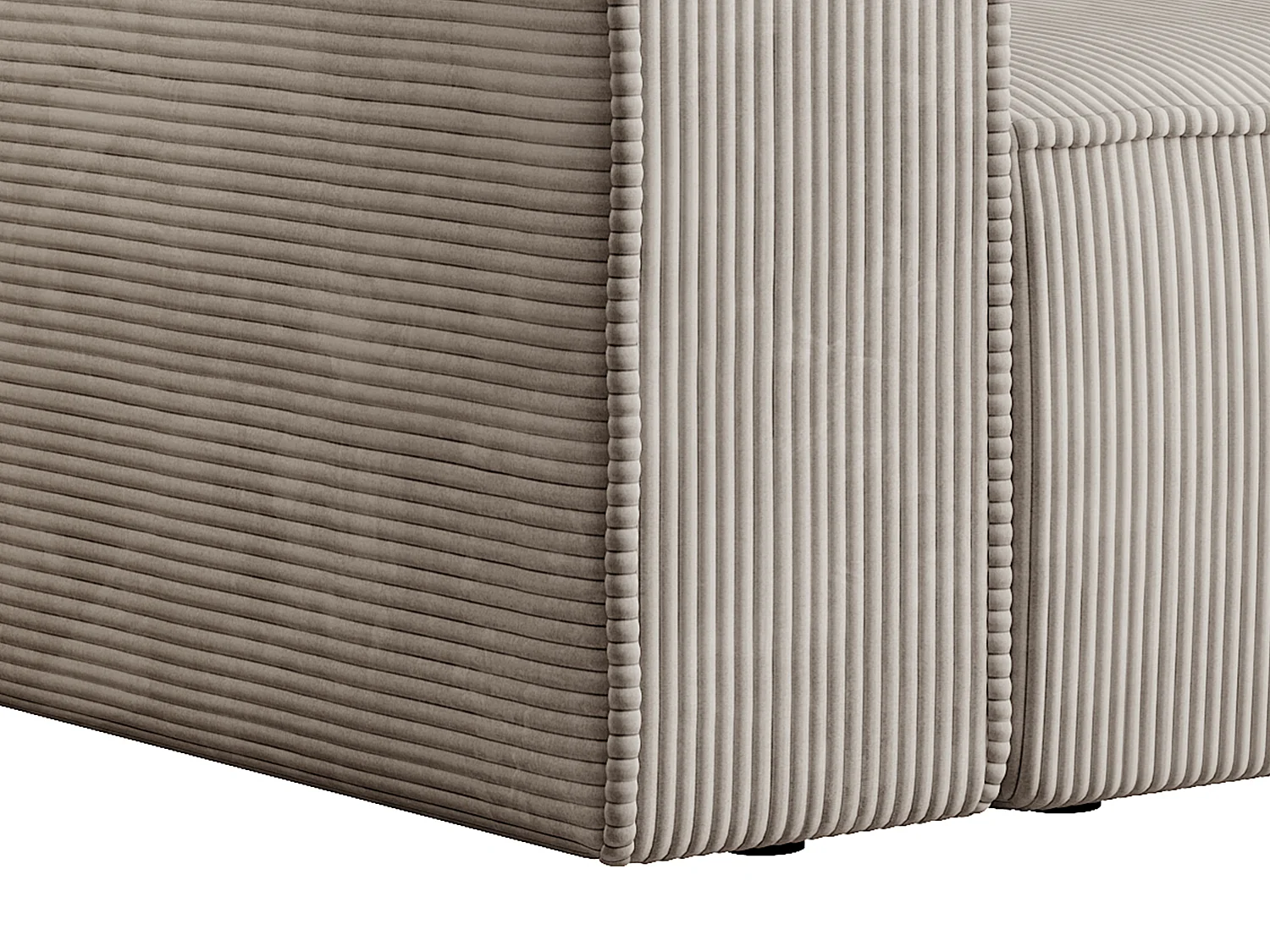 Sofa 2-Sitzer - Cord - Beige - AMELIA