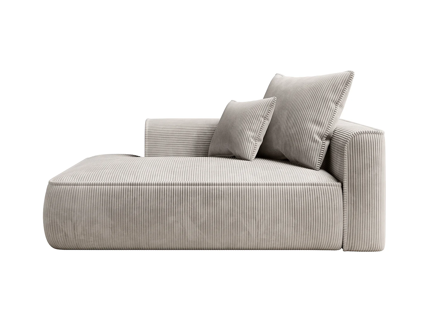 Recamiere - linksseitig - Cord - Beige - PINETA