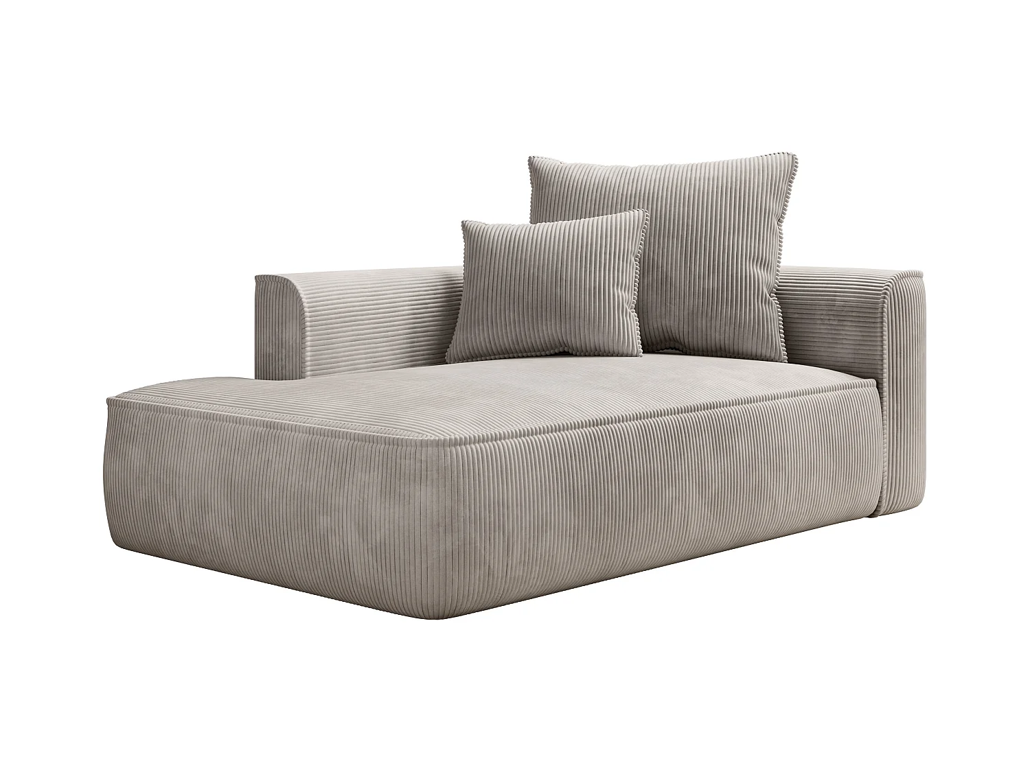 Recamiere - linksseitig - Cord - Beige - PINETA