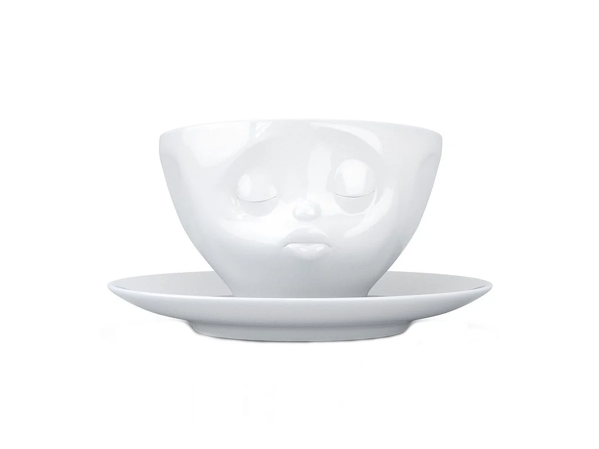Tasse et sous tasse Bisou en porcelaine 200 ml