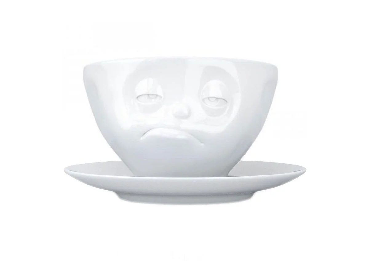 Tasse et sous tasse Somnolent en porcelaine