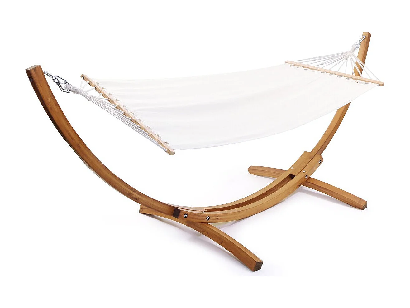 Amaca di legno con tela di cotone "Dallas" - 3 m - Ecru