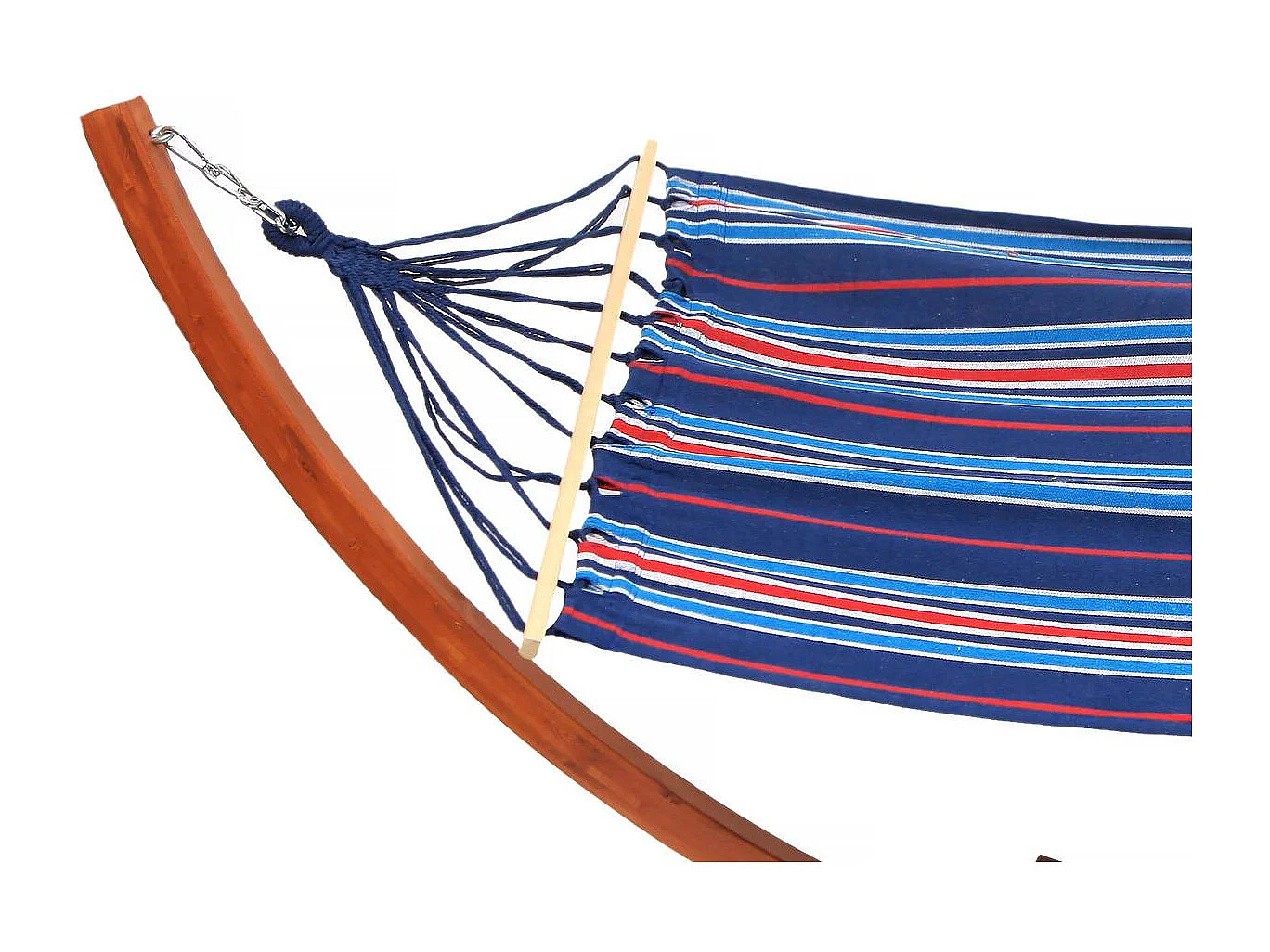 Drewniany hamak "Dallas" z tkaniny bawełnianej - 3 m - Kolorystyka: niebieska