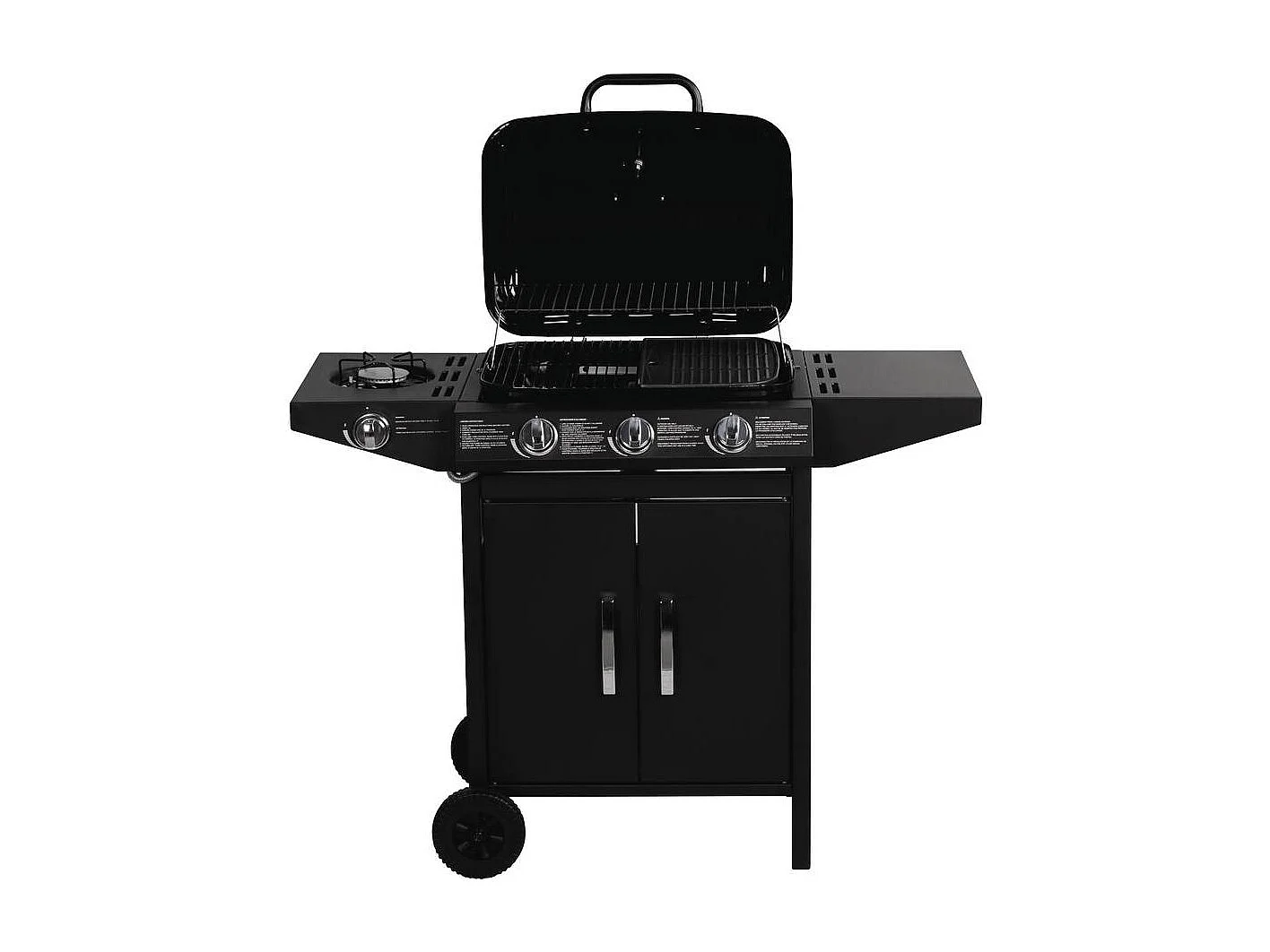 Barbecue gaz "Festa 4" - 4 brûleurs dont 1 latéral - 10.5kW - Noir