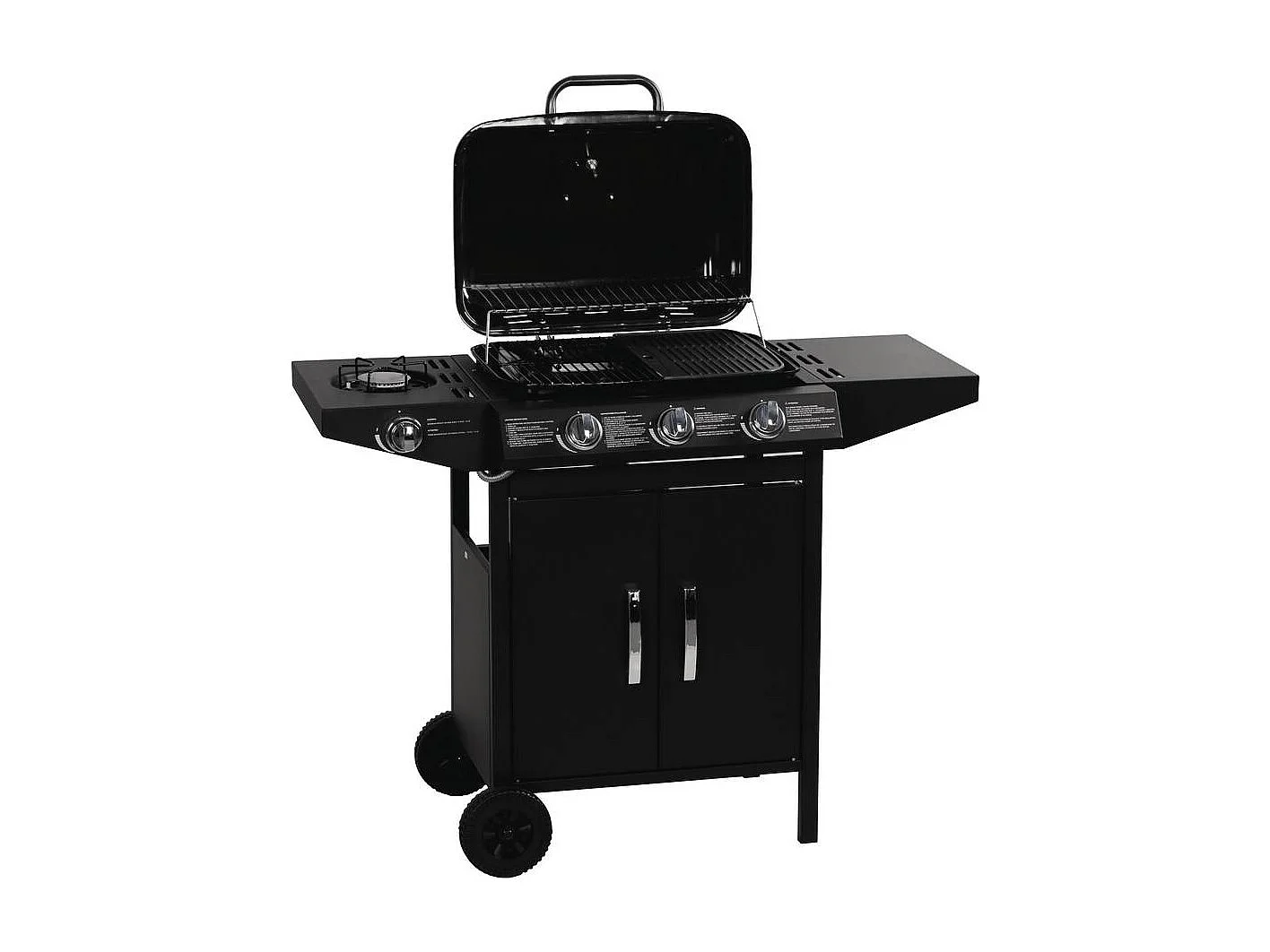 Barbecue gaz "Festa 4" - 4 brûleurs dont 1 latéral - 10.5kW - Noir