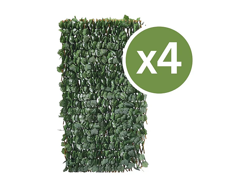 Lot de 4  Clôtures en treillis de saule