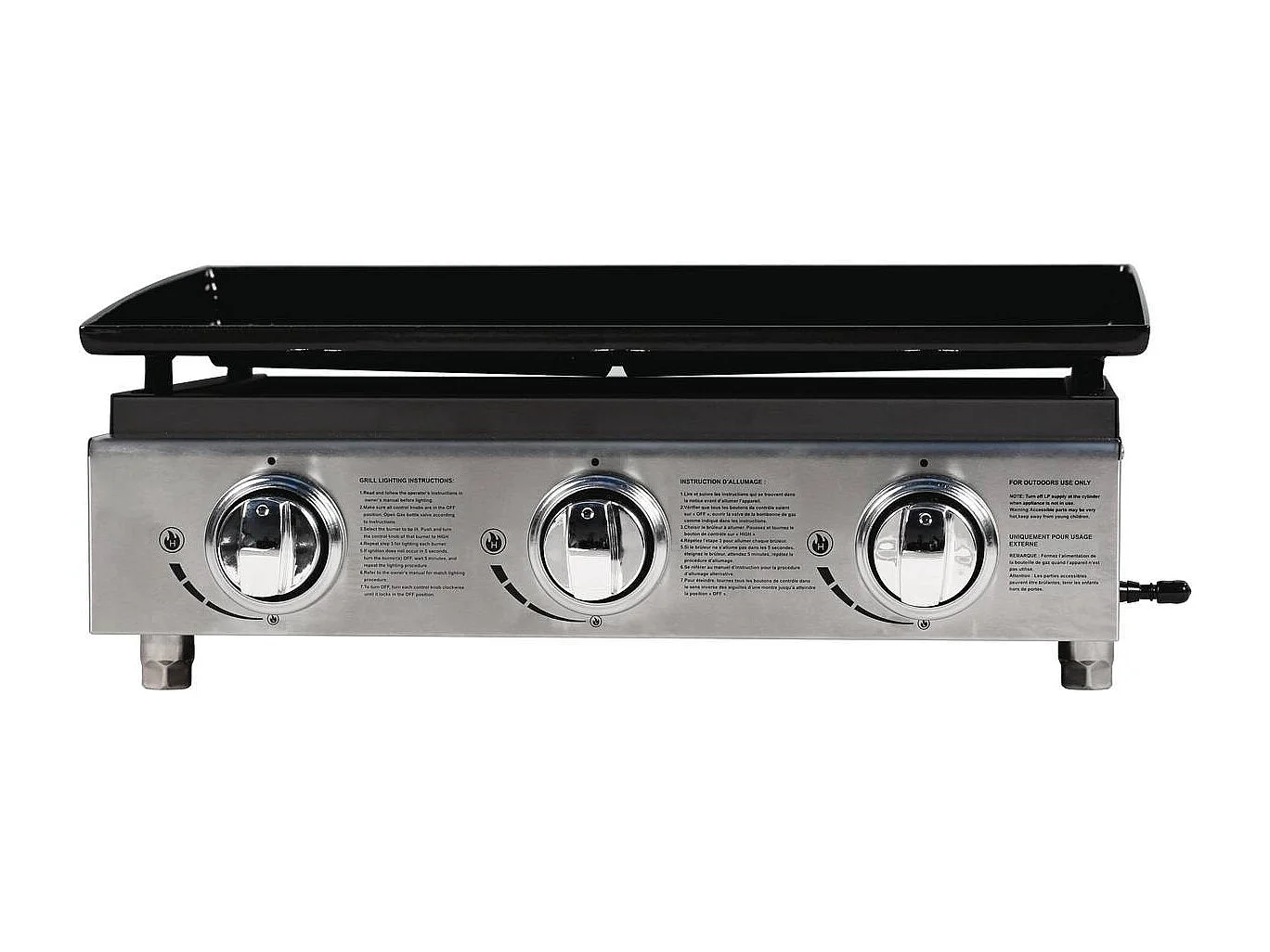 Plancha "Presto 3" - 3 Brûleurs - 7.5kW - Gris