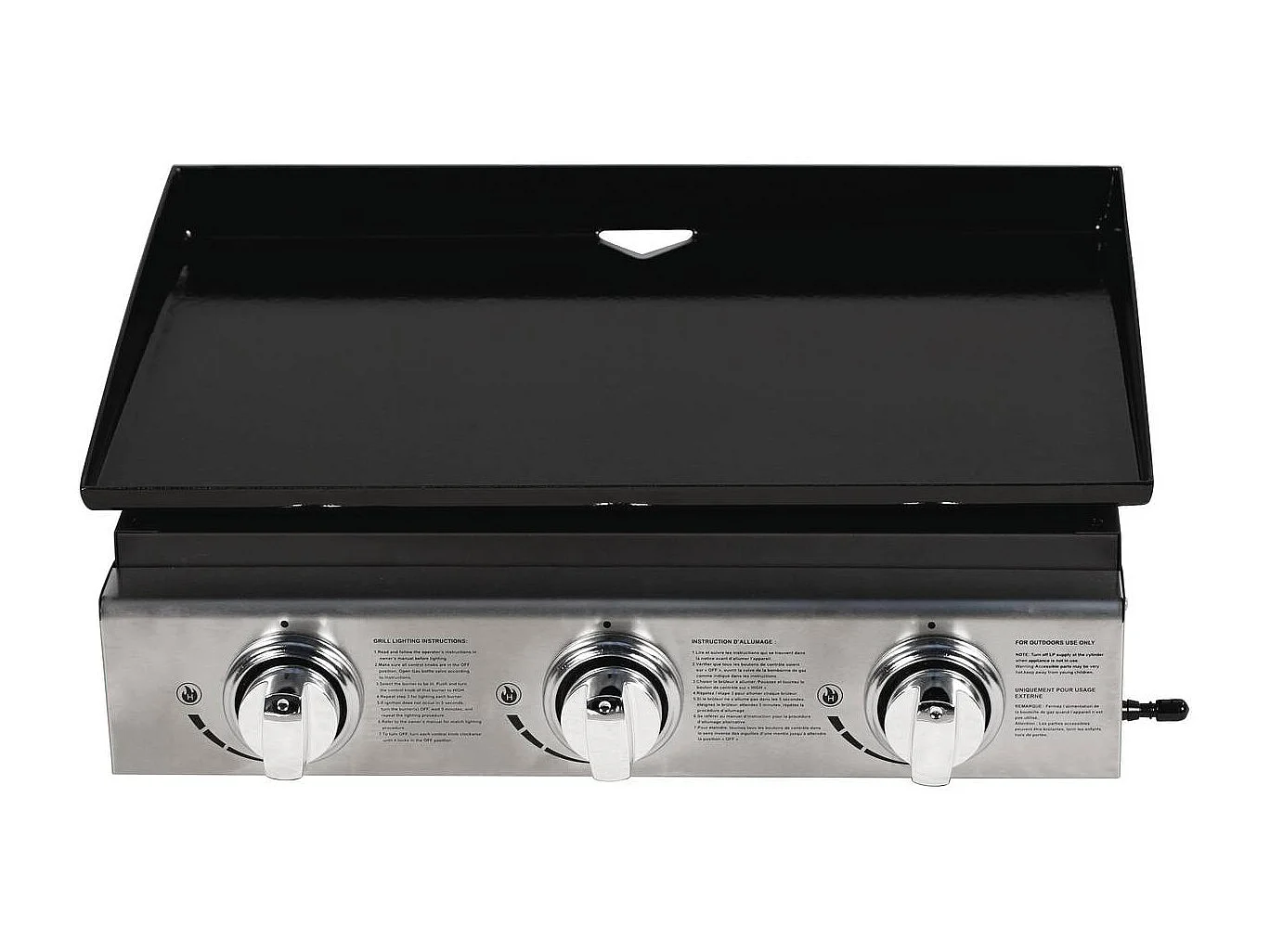 Plancha "Presto 3" - 3 Brenner - 7,5 kW - Grau