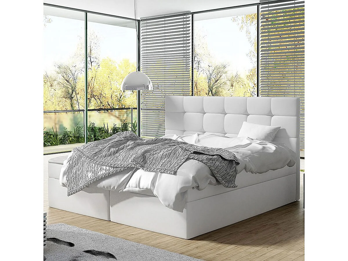 Lit double "Palacio" - 180 x 200 cm - Blanc