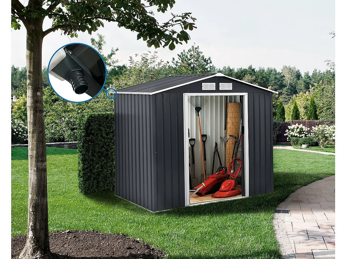Tuinhuisje metaal "Vegas"- 15 m² - Grijs