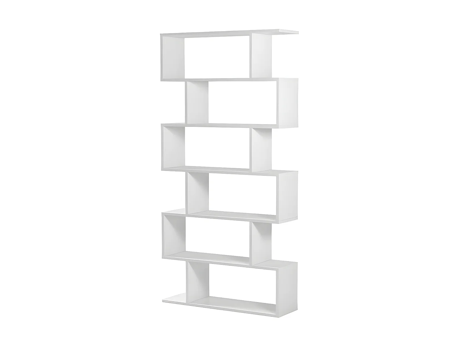 Bibliothèque 6 niveaux Blanc - TABA - L 80 x l 24 x H 192 cm