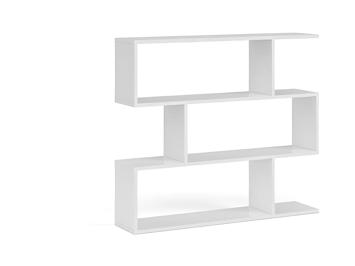 Bibliothèque 3 niveaux Blanc - TABA - L 110 x l 25 x H 97 cm