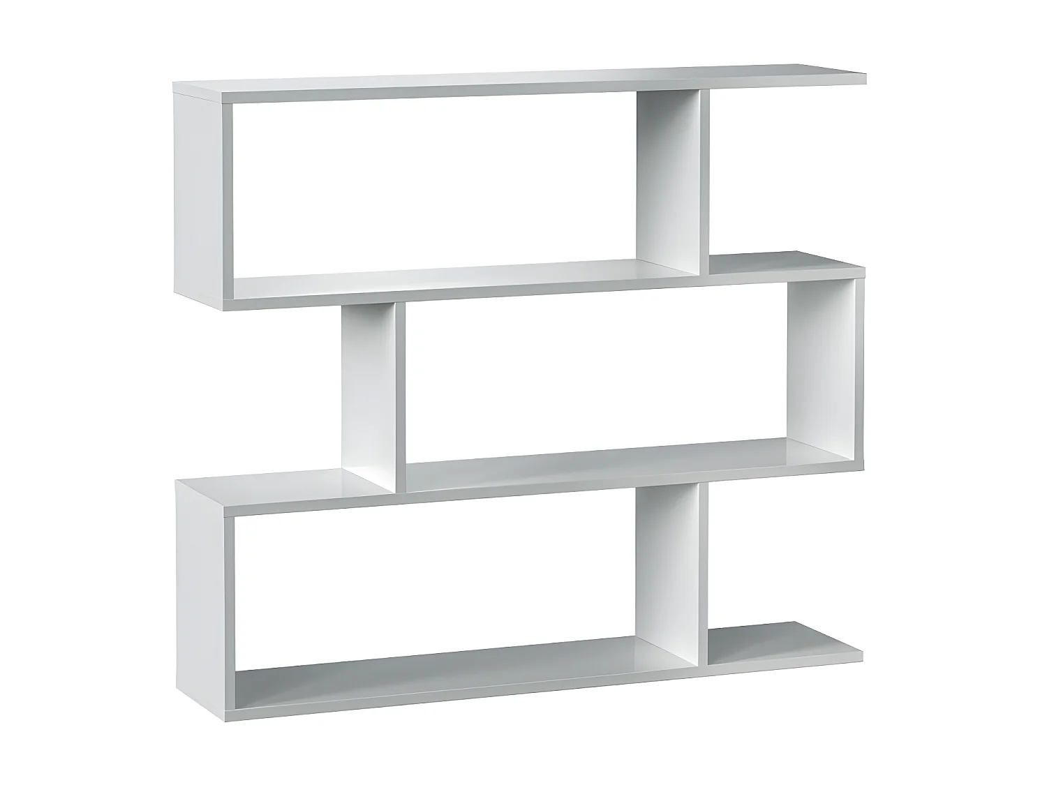 Bibliothèque 3 niveaux Blanc - TABA - L 110 x l 25 x H 97 cm