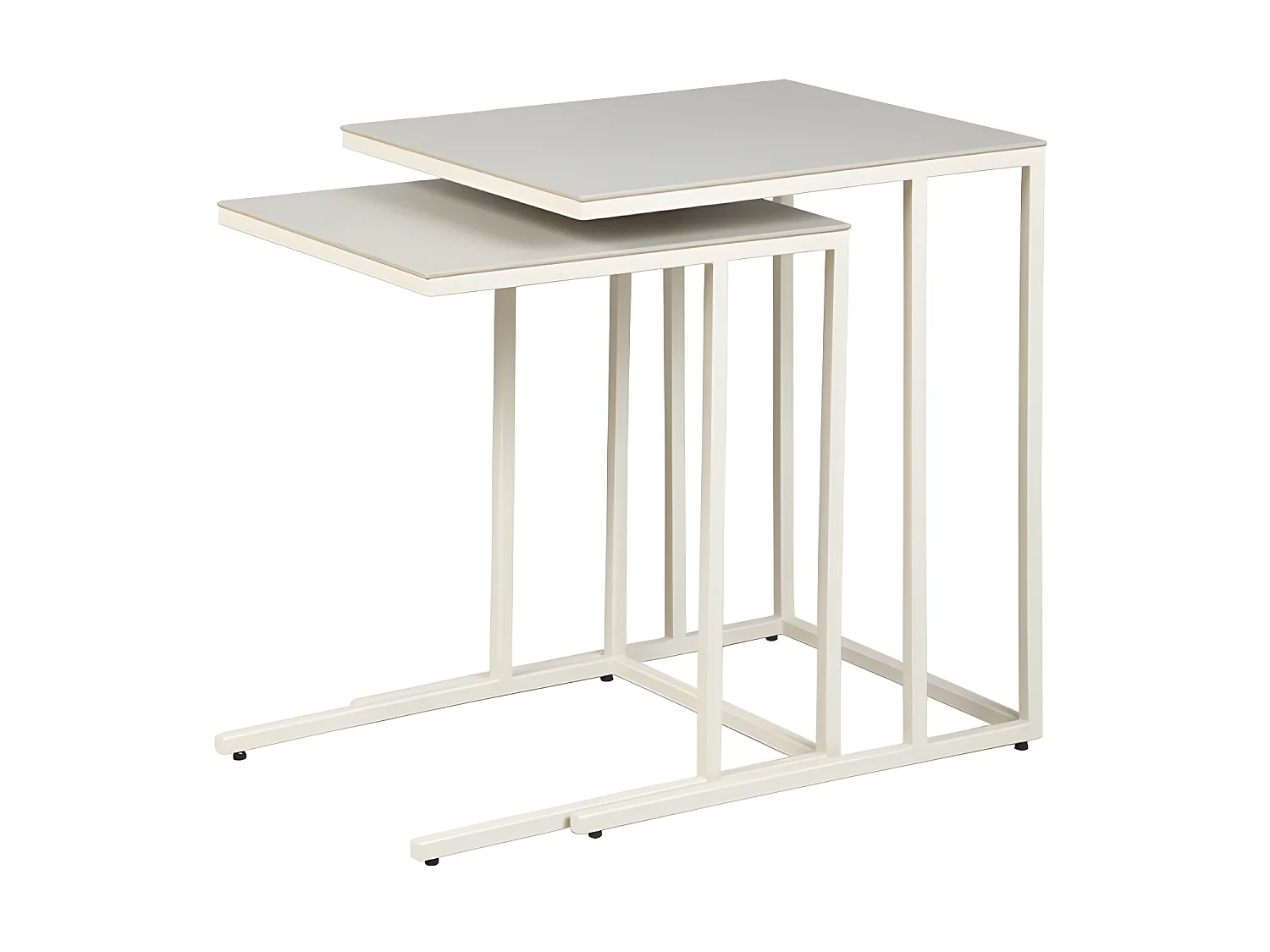 Tables gigognes plateau Céramique Gris clair - LADAS