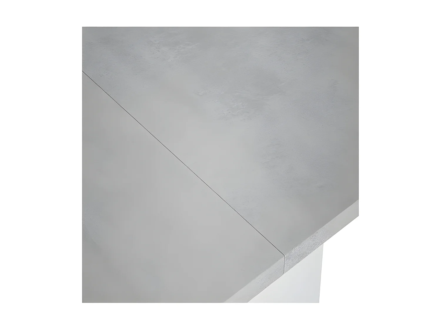 Table console extensible Blanc/Béton - TAVALA - L 120 x l 35/70 x H 77