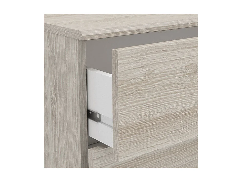 Commode 4 tiroirs Chêne clair - ODA - L 80 x l 38 x H 81 cm