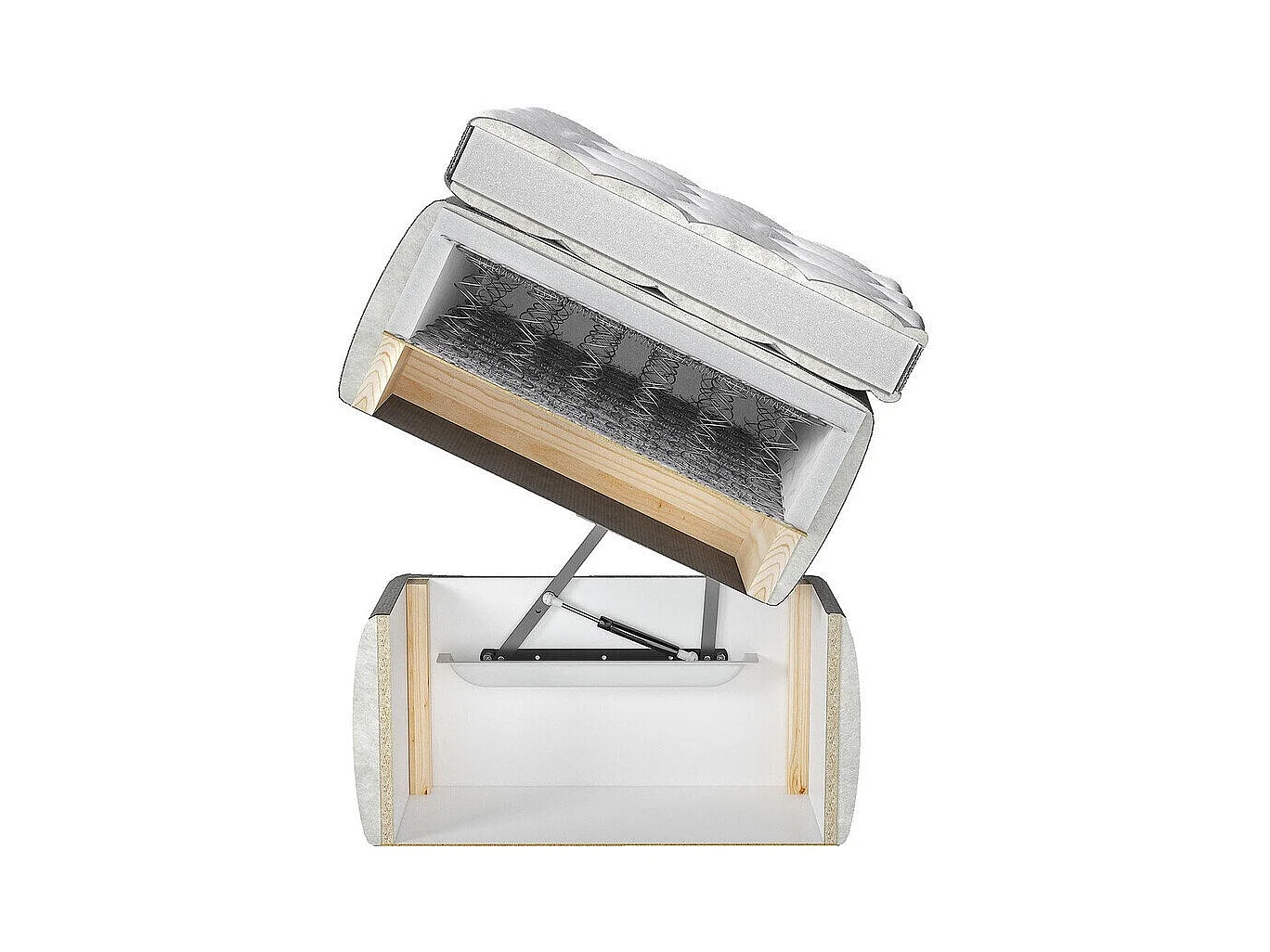 Cama continental ComfiDream 123, Doble, Continental, De color marrón claro, 180x200,