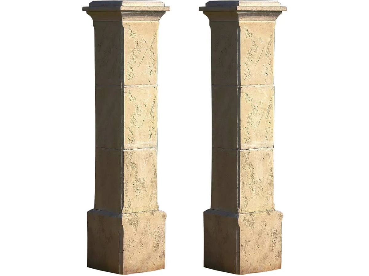 Lot de 2 piliers de portail "Tradition" - 41 x 41 x 200 cm