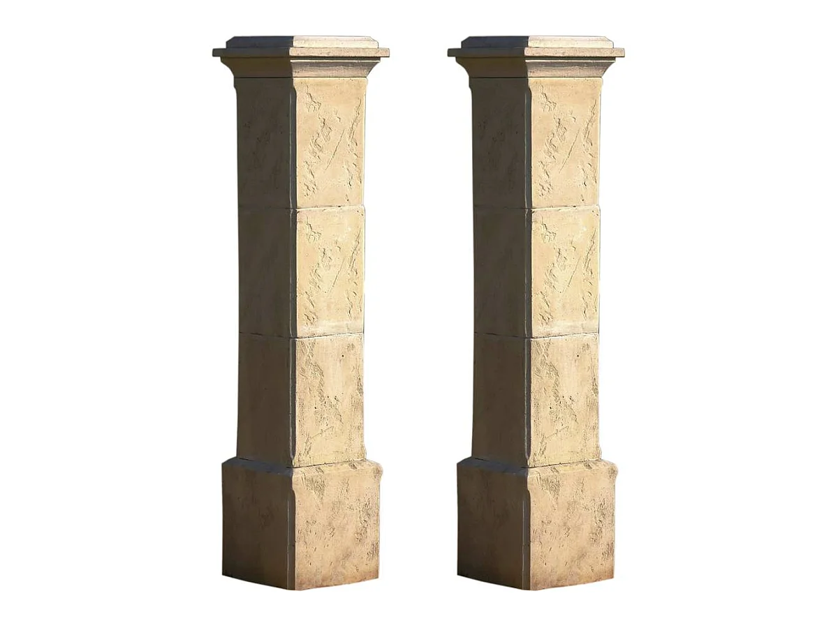 Lot de 2 piliers de portail "Tradition" - 41 x 41 x 200 cm