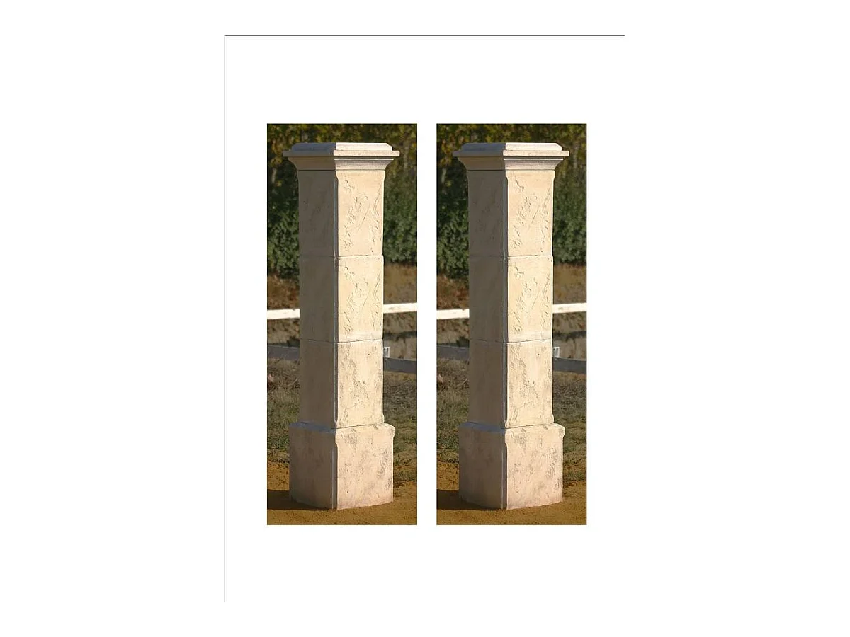 Juego de 2 pilares de puerta "Tradition" - 41 x 41 x 200 cm