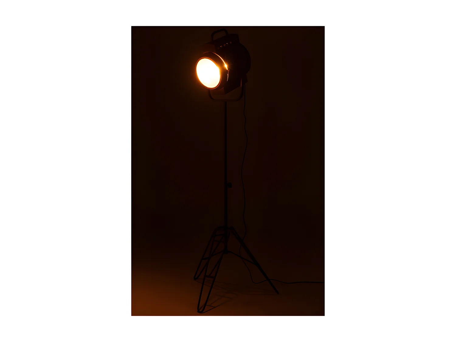 Lampe Sur Pied Film Metal/Verre Noir - L 60 x l 50 x H 170 cm