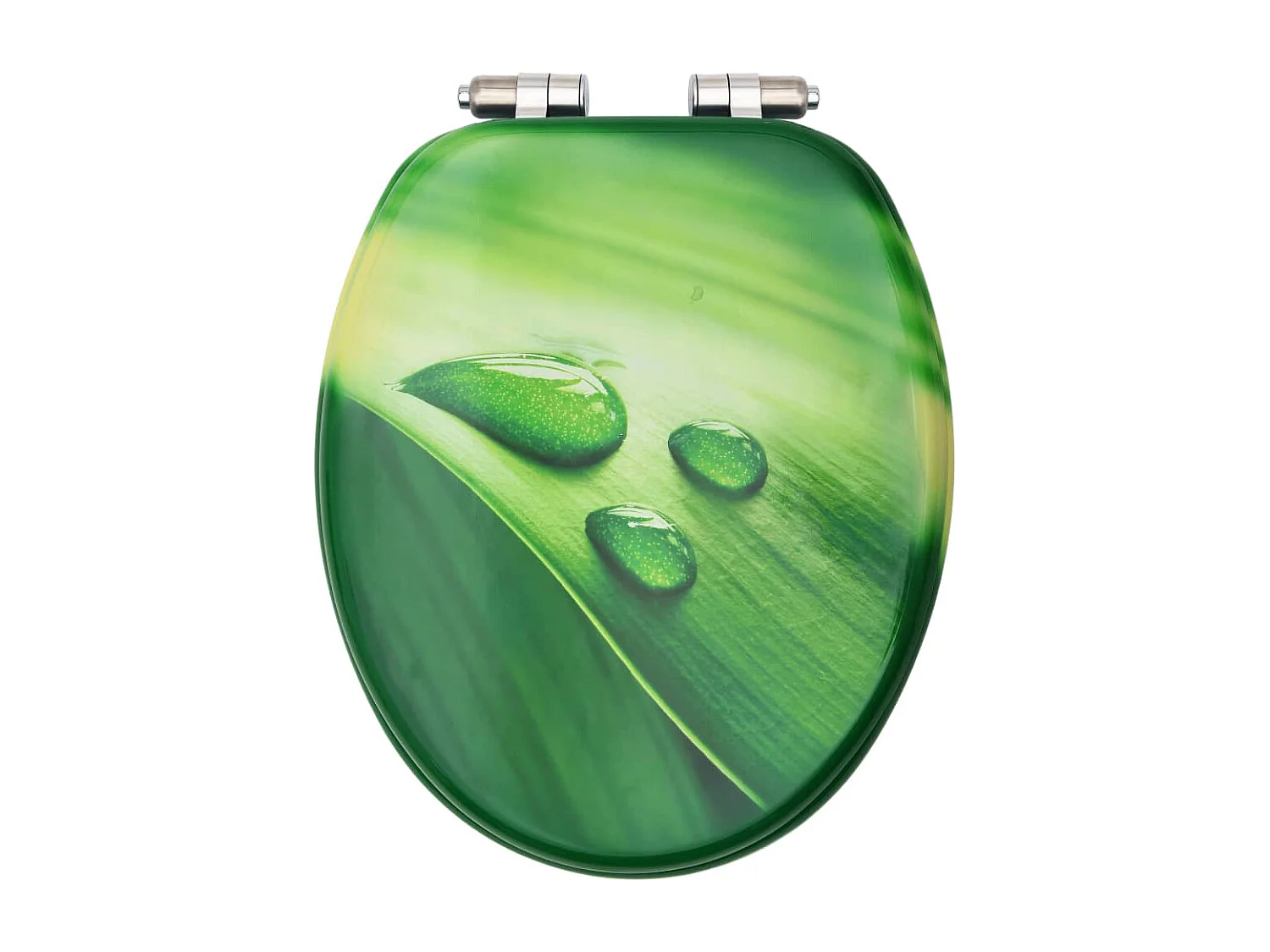 Tapa asiento inodoro cierre suave MDF verde gotas de agua 02_0002935