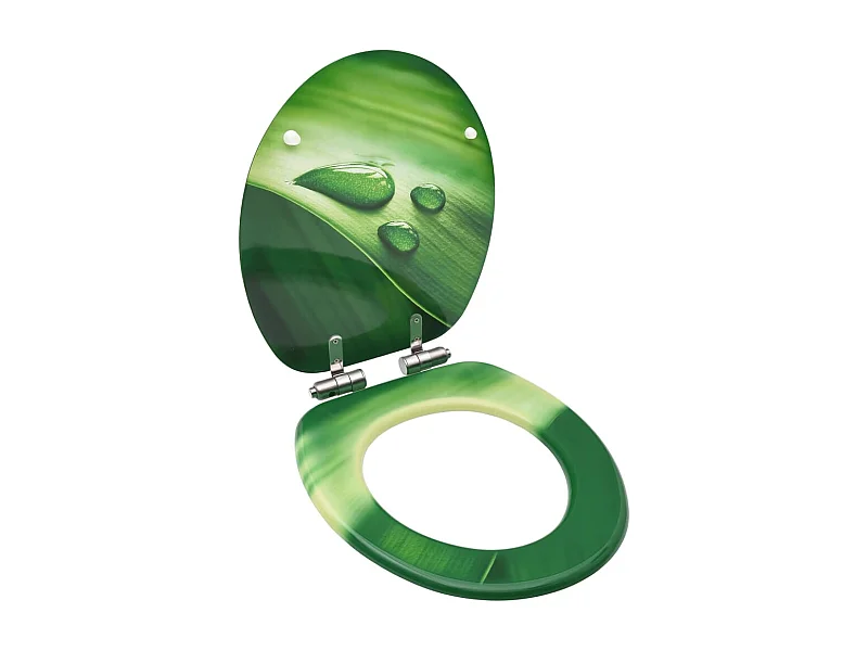 Copriwater rallentato MDF verde gocce d'acqua 02_0002935