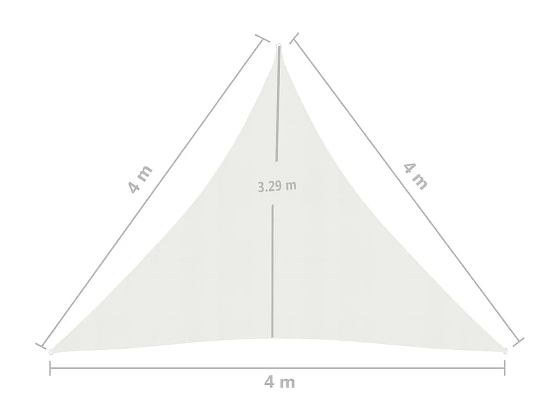 Vela in tessuto per ombrellone 160 g/m² 4 x 4 x 4 m HDPE bianco 02_0009028