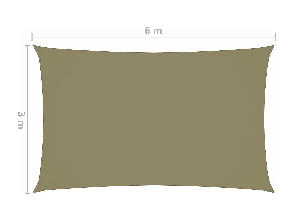 Voile toile d'ombrage parasol tissu beige 300 x 300 x 600 cm 02_0009686