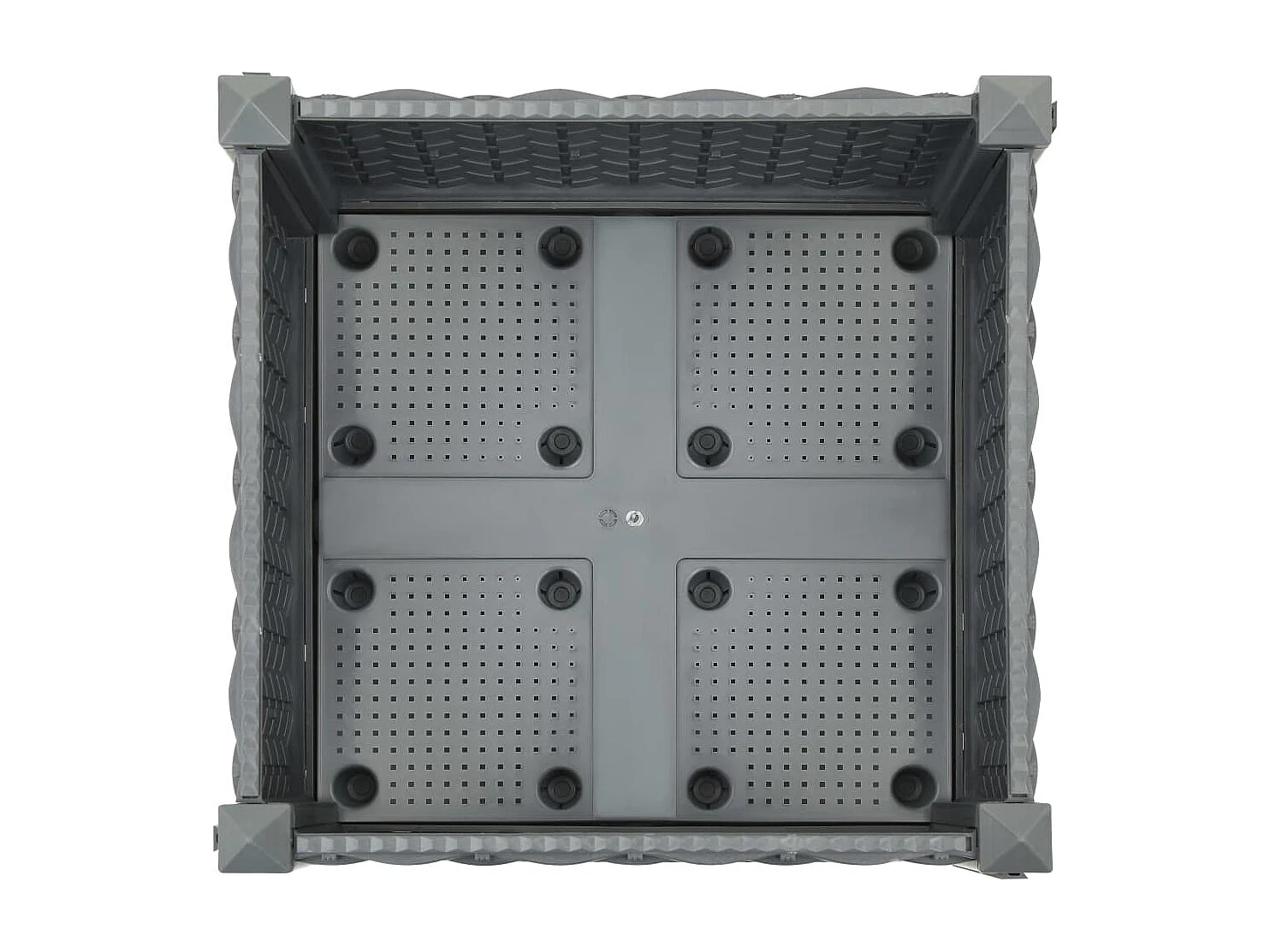 Jardinière lit surélevé plantes grise 40 x 40 x 23 cm 02_0000925