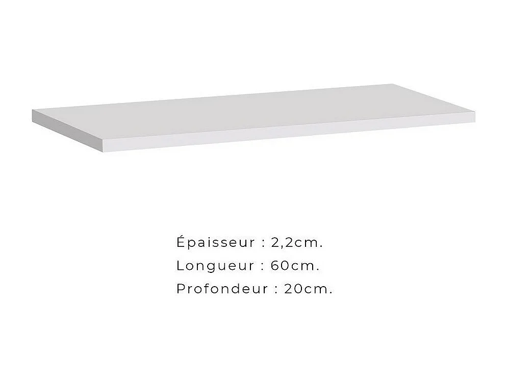 Étagère murale SWITCH – 60 cm blanc mat