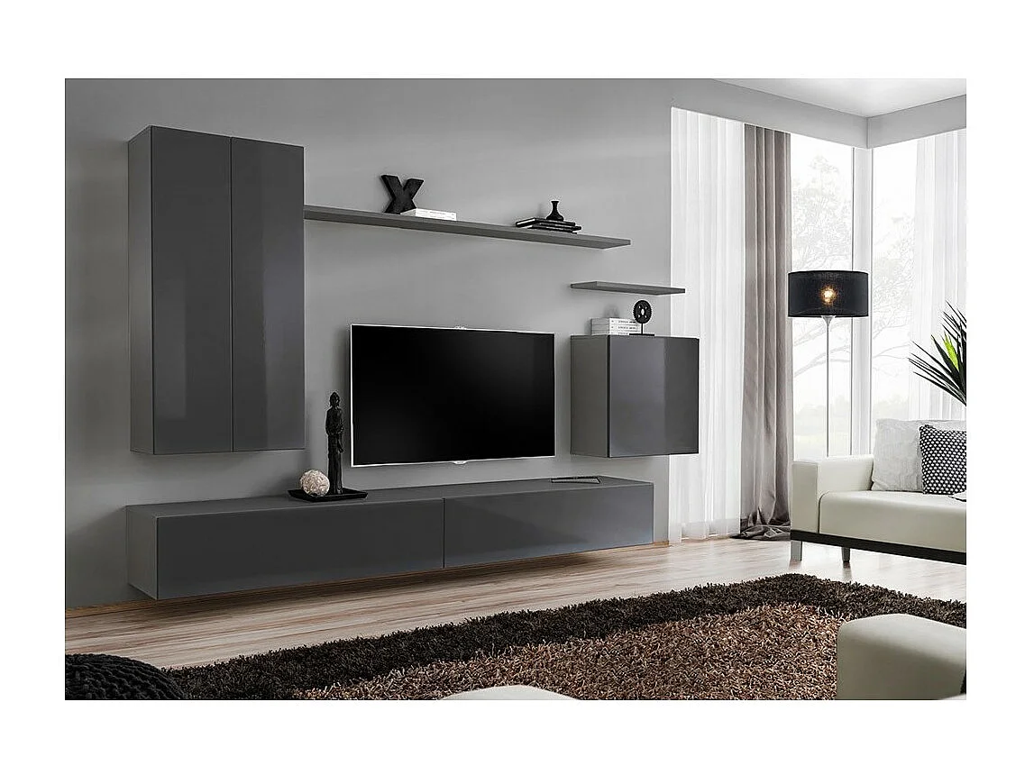 Wandregal 60cm aus der Kollektion SWITCH. Farbe: Grau.