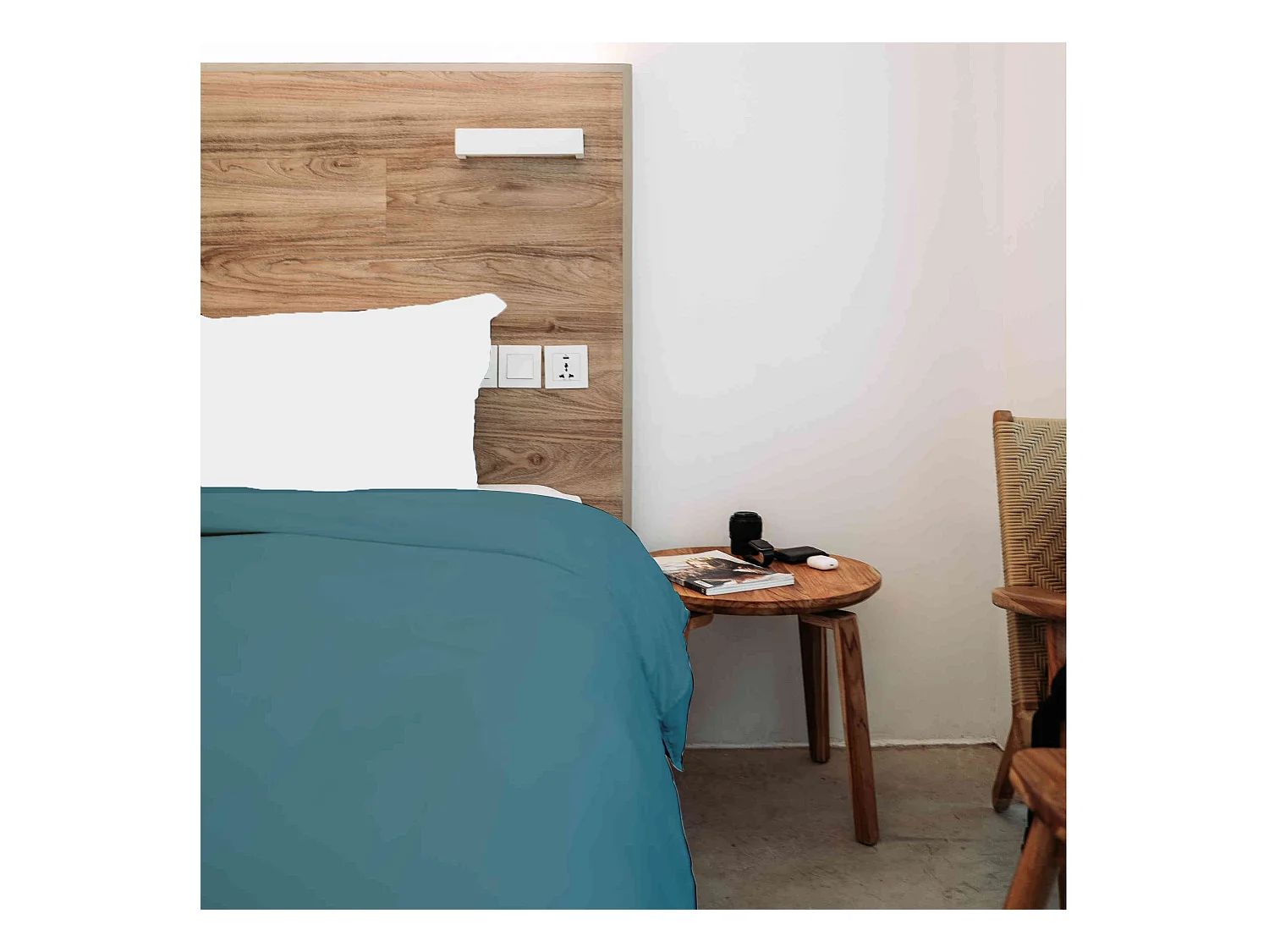 Housse de couette 100% coton paon 260x240 cm - Tradilinge