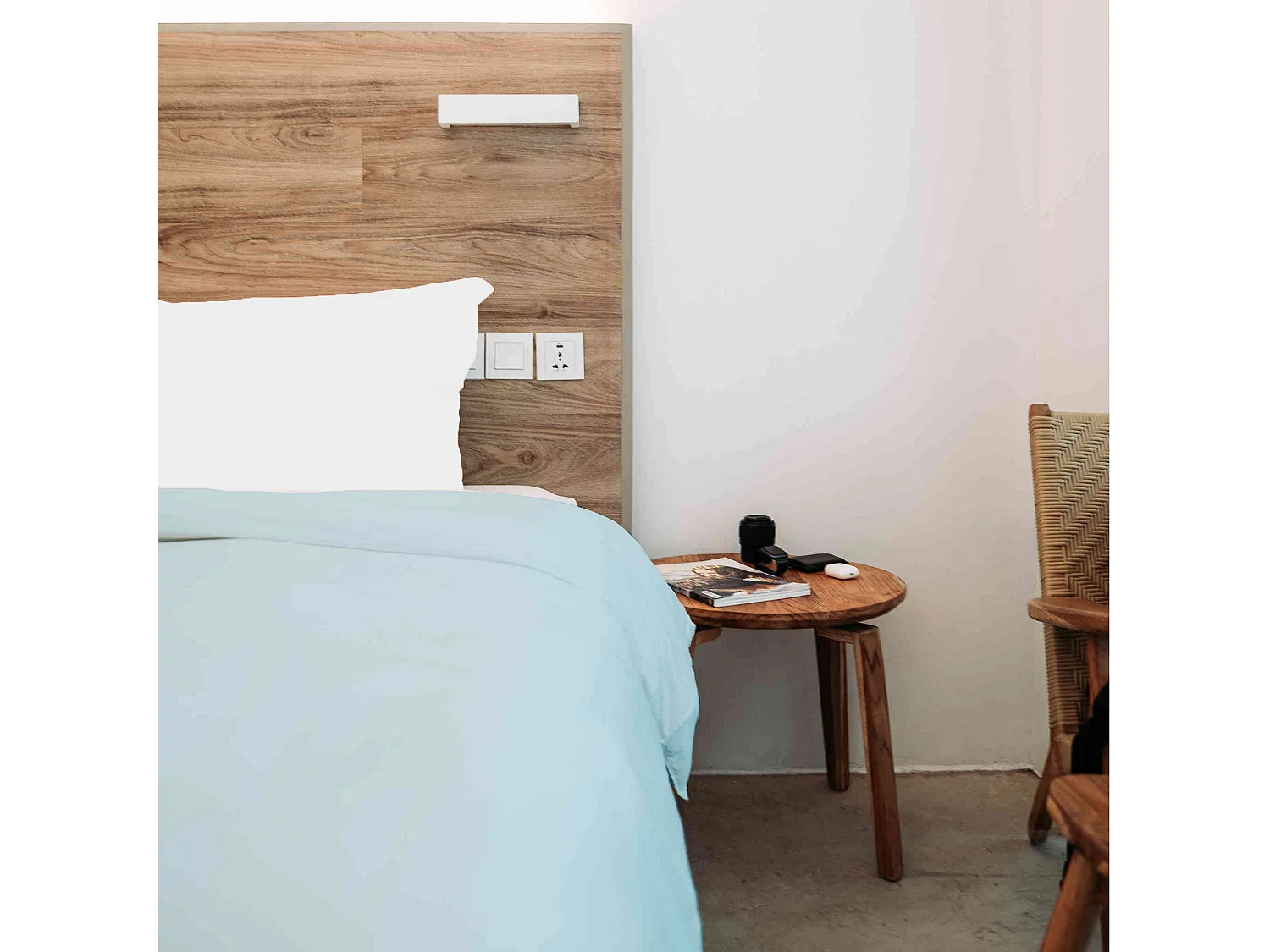 Housse de couette 100% coton céleste 260x240 cm - Tradilinge