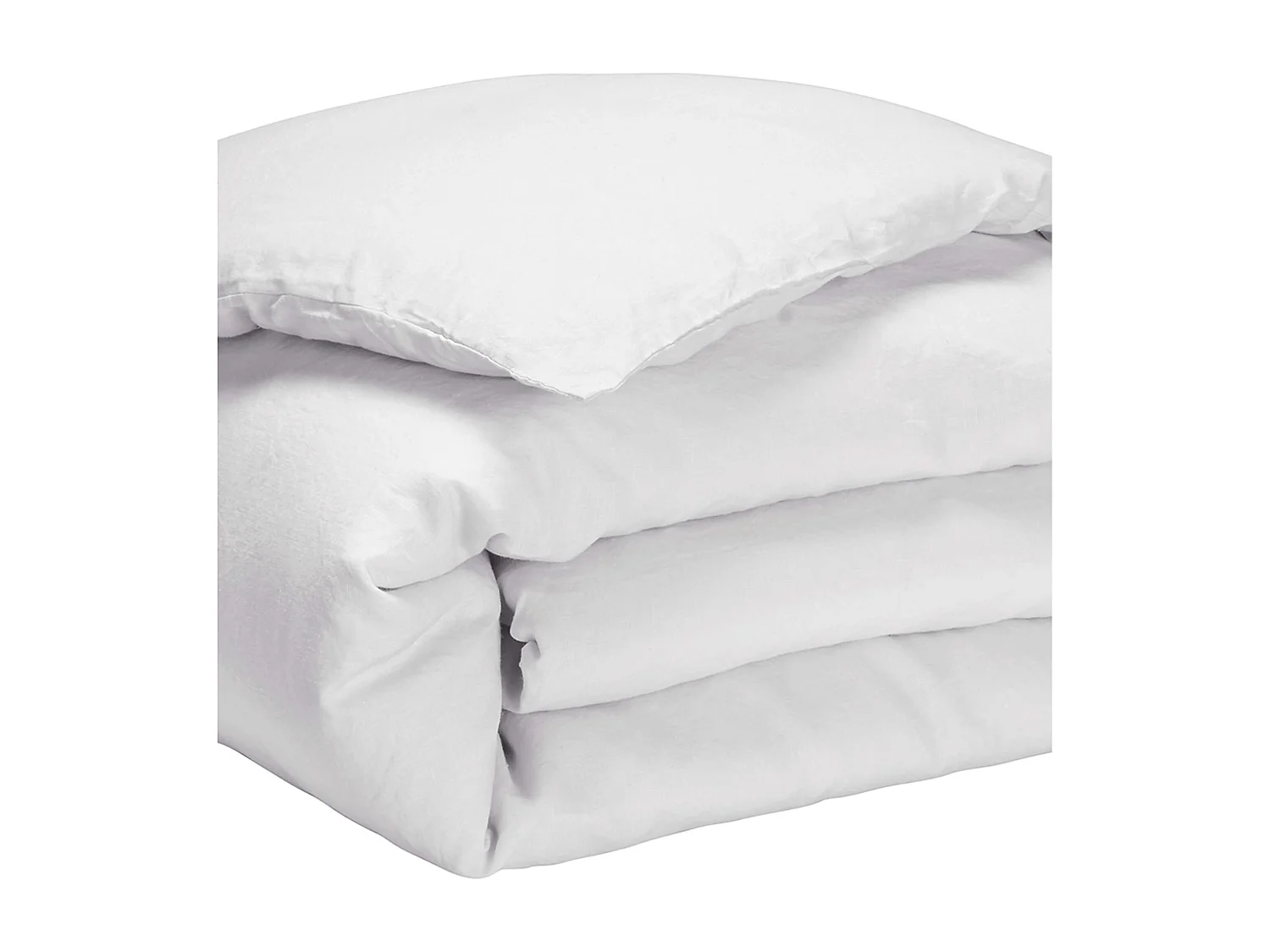 Housse de couette blanc 100% lin 260x240 cm