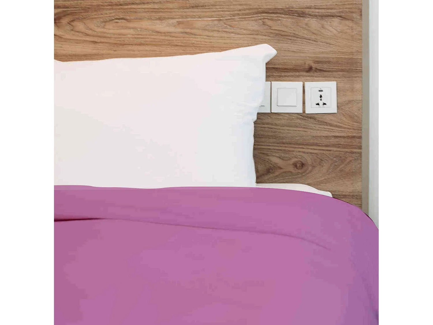 Housse de couette 100% coton violine 260x240 cm - Tradilinge