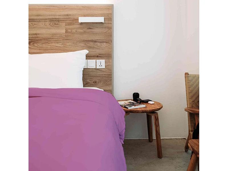 Housse de couette 100% coton violine 260x240 cm - Tradilinge